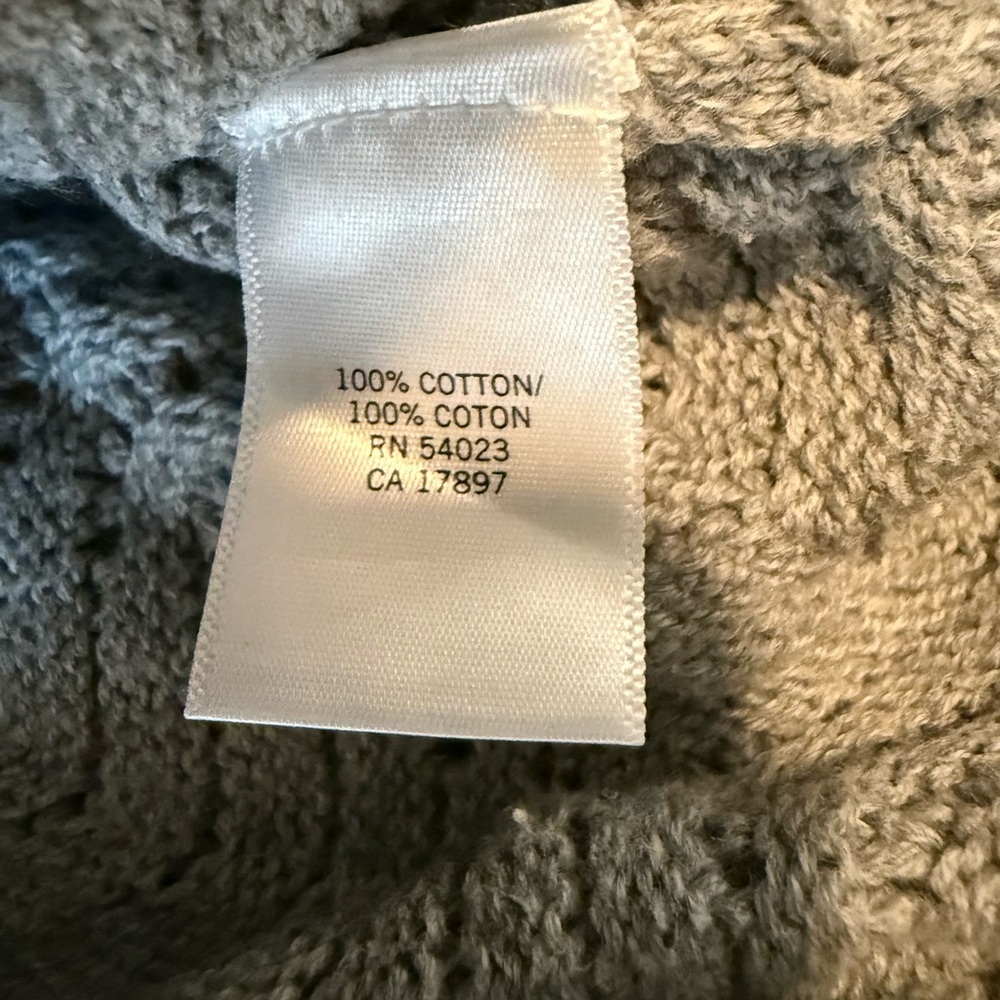 Banana Republic Textured Knit Grey Sweater Medium. 100% cotton - Picture 5 of 6